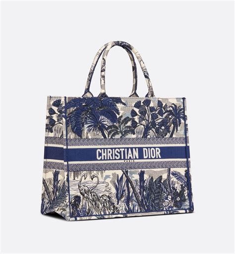 dior book tote blue palm tree|Dior Book Tote Blue Palm Tree Toile de Jouy Embroidery.